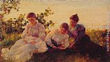 Charles Courtney Curran Three Women painting